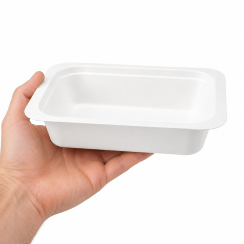 Barquette scellable pulpe laminée PLA 137x95mm H33mm 250ml