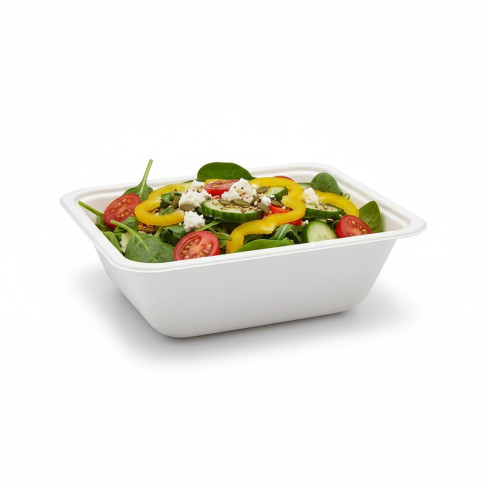 Barquette scellable pulpe laminée PLA  137x95mm H45mm 375ml