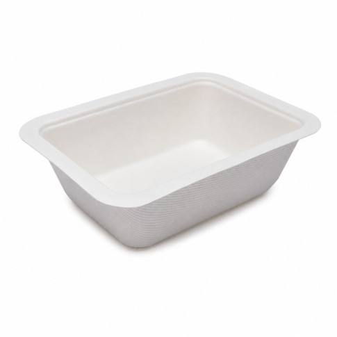 Barquette scellable pulpe laminée PLA  137x95mm H45mm 375ml