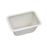Barquette scellable pulpe laminée PLA  137x95mm H63mm 500ml