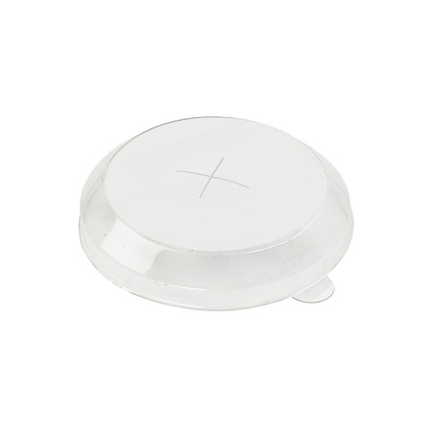 Couvercle dôme transparent en plastique PET avec trou croisillon  H15mm