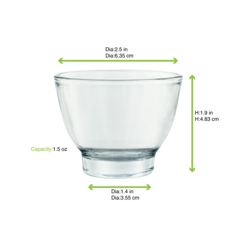 Verre à shot rond   H49mm 43ml