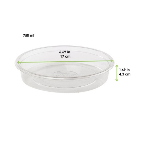 Saladier PET rond transparent "Saladeli"   H43mm 750ml