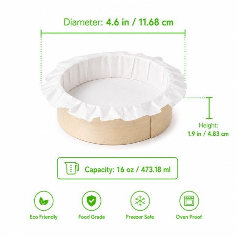 Bake-a-ring - Anneau de cuisson avec papier cuisson intégré  H47mm 490ml
