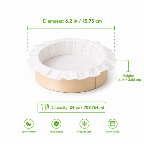 Bake-a-ring - Anneau de cuisson avec papier cuisson intégré  H35mm 720ml