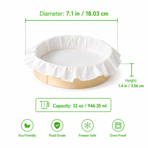 Bake-a-ring - Anneau de cuisson avec papier cuisson intégré  H35mm 910ml