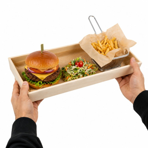 Plateau repas bois NOA  390x150mm H40mm