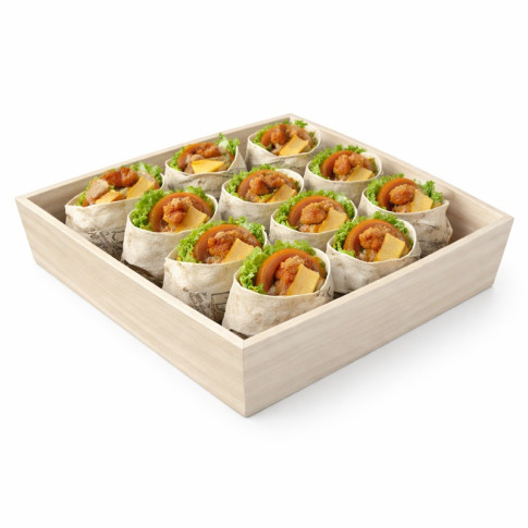 Plateau repas bois NOA 265x265mm H70mm