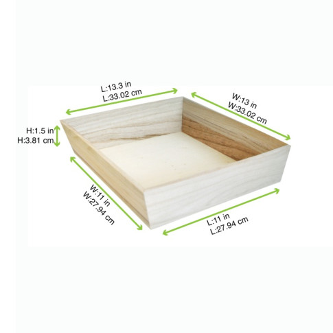 Plateau repas bois NOA 265x265mm H70mm