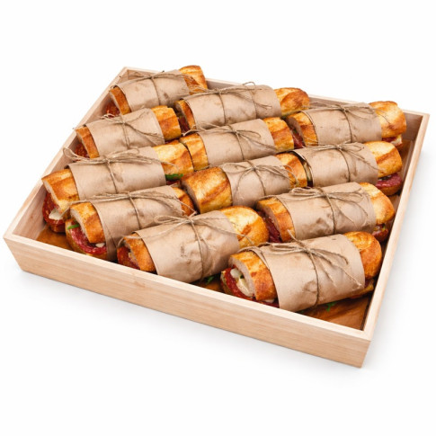 Plateau repas bois NOA 375x375mm H74mm
