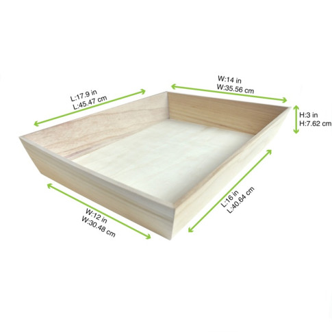 Plateau repas bois NOA 390x290mm H65mm