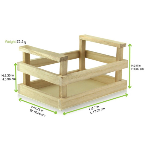 Mini cagette bois  170x120mm H90mm