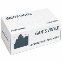 Gant vinyle micro-poudré taille M 4,2 gr - Conforme à la règlementation REACH 240x95mm