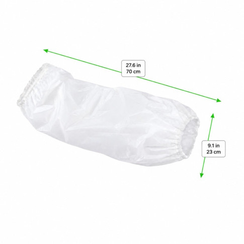 Manche de protection blanche PEBD  700x230mm