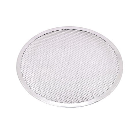 Grille à pizza ronde aluminium à fond ajouré  H4mm