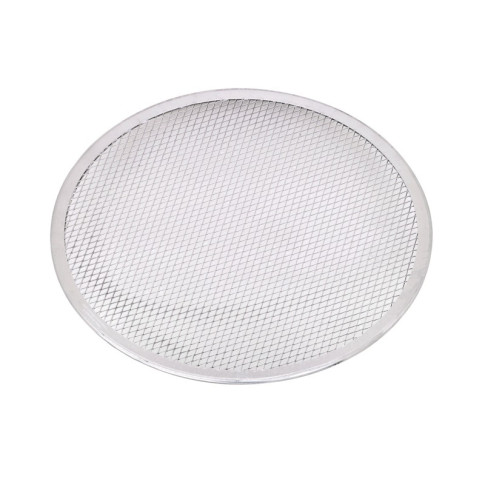 Grille à pizza ronde aluminium à fond ajouré  H4mm