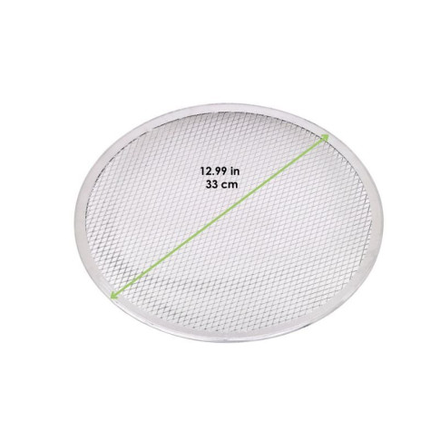 Grille à pizza ronde aluminium à fond ajouré  H4mm