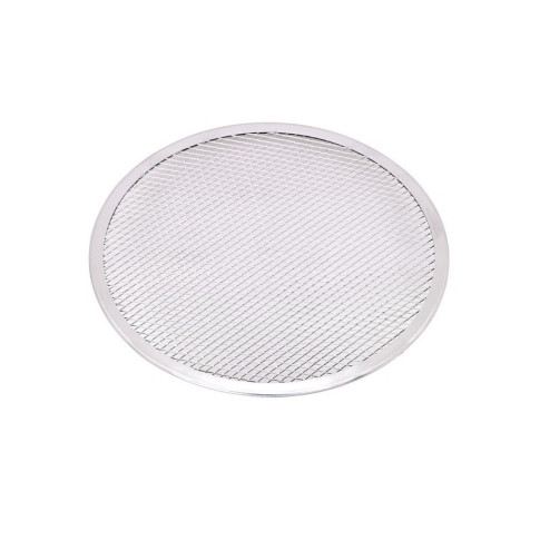 Grille à pizza ronde aluminium à fond ajouré  H4mm