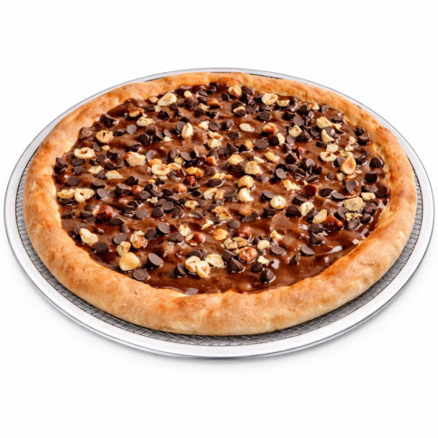 Grille à pizza ronde aluminium à fond ajouré  H4mm