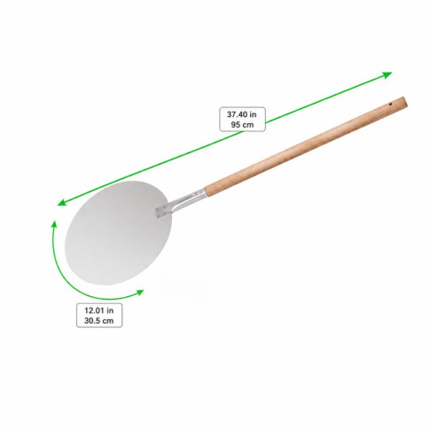 Pelle à Pizza ronde avec poignée en bois diamètre 950x305mm H15mm