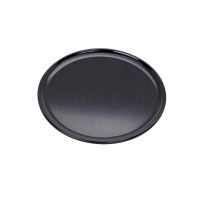 Plateau/assiette noir pour pizza en aluminium anodisé   H8mm