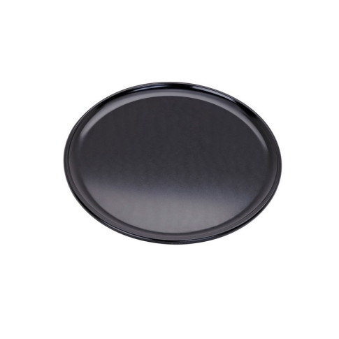 Plateau/assiette noir pour pizza en aluminium anodisé   H8mm