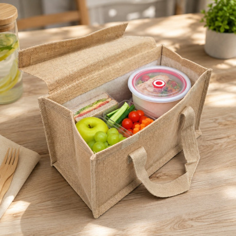 Sac cabas en jute brun 355x180mm H190mm