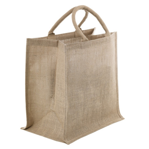 Sac cabas en jute brun 370x230mm H360mm