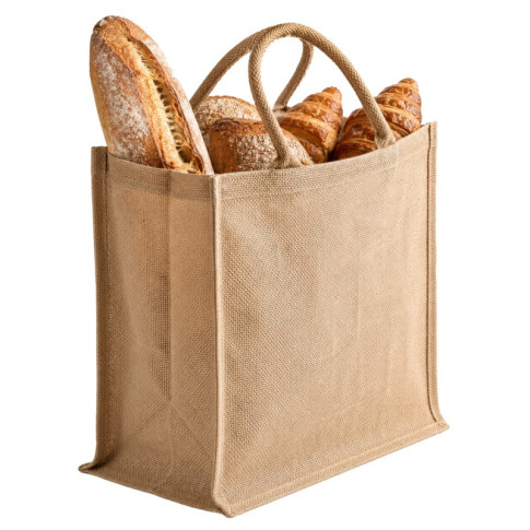 Sac cabas en jute brun 370x230mm H360mm