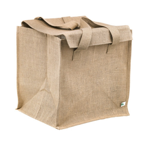 Sac cabas en jute brun 380x330mm H380mm