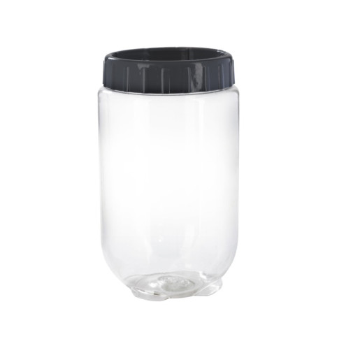 Bocal Bokolock en plastique PET réutilisable avec couvercle clipsable, empilable  H170mm 1000ml