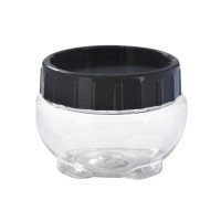 Bocal Bokolock en plastique PET réutilisable avec couvercle clipsable, empilable  H75mm 430ml