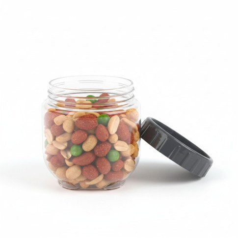 Bocal Bokolock en plastique PET réutilisable avec couvercle clipsable, empilable  H110mm 750ml