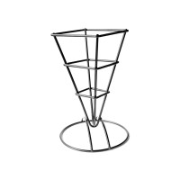 Porte cône carré métal noir 92x64mm H130mm