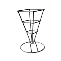 Porte cône carré métal noir  66x66mm H170mm