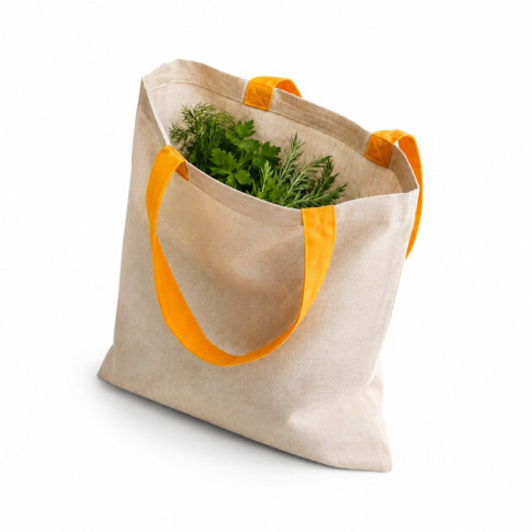 Tote bag à anses jaunes  10x230mm H300mm
