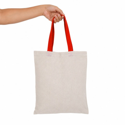 Tote bag à anses rouges  10x350mm H420mm