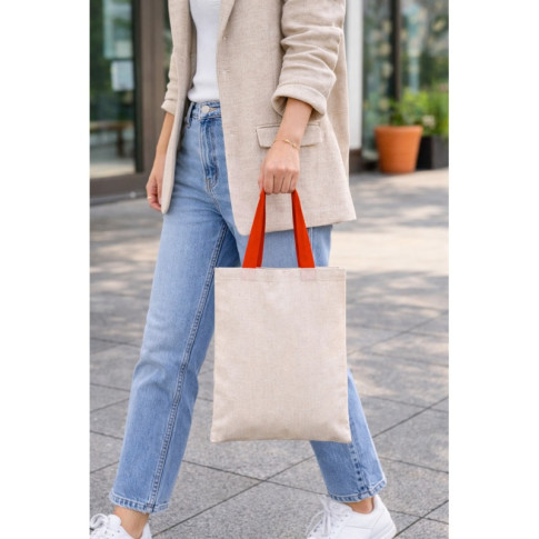 Tote bag à anses rouges  10x350mm H420mm