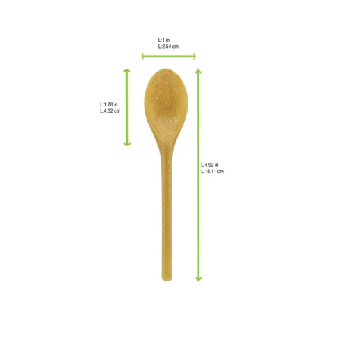 WOODARY Cuillère à dessert bois composite réutilisable   H125mm