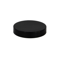 Couvercle plat noir en plastique PP, à visser  H14mm