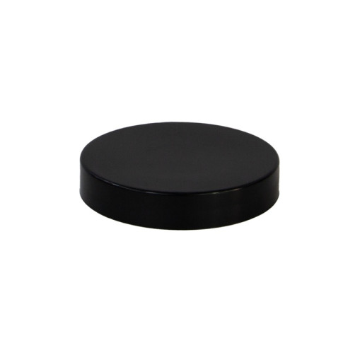 Couvercle plat noir en plastique PP, à visser  H14mm
