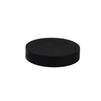 Couvercle plat noir en plastique PP, à visser  H16mm