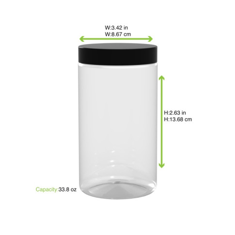 Bocal Bokotwist en plastique PET réutilisable  H167mm 1000ml
