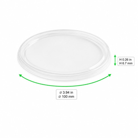 Couvercle Deli en PP injecté pour 294DELIPP250  H6,7mm