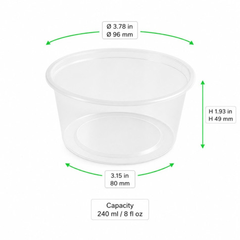 Pot Deli en PP injecté  H49mm 240ml