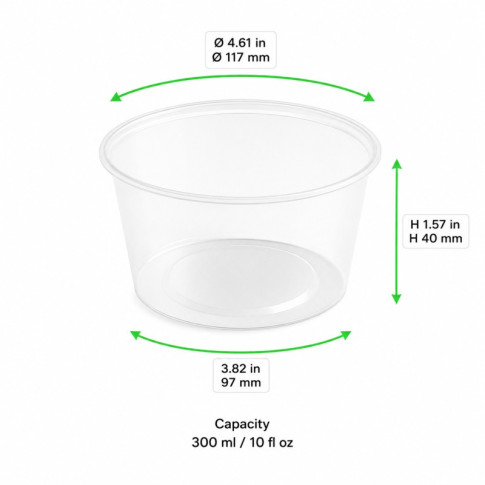 Pot Deli en PP injecté  H40mm 300ml