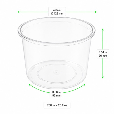 Pot Deli en PP injecté  H90mm 750ml