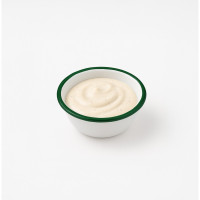 Bol Enamel blanc en acier émaillé  à bord vert   H70mm 470ml