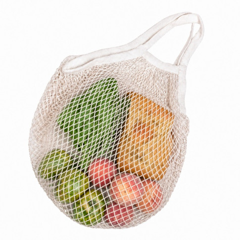 Filet de courses en coton naturel avec anses 10x400mm H400mm
