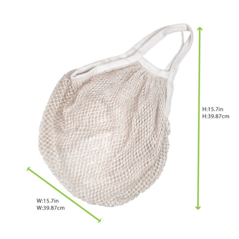 Filet de courses en coton naturel avec anses 10x400mm H400mm